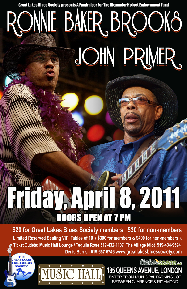 Ronnie Baker Brooks and John Primer ( 1st Annual fundraiser for The Alexander Hebert Endownment Fund )